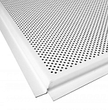Кассетный потолок 1200x1200, 0,3/Т-24, Tegular, белый, с просечками, сталь оцинкованная